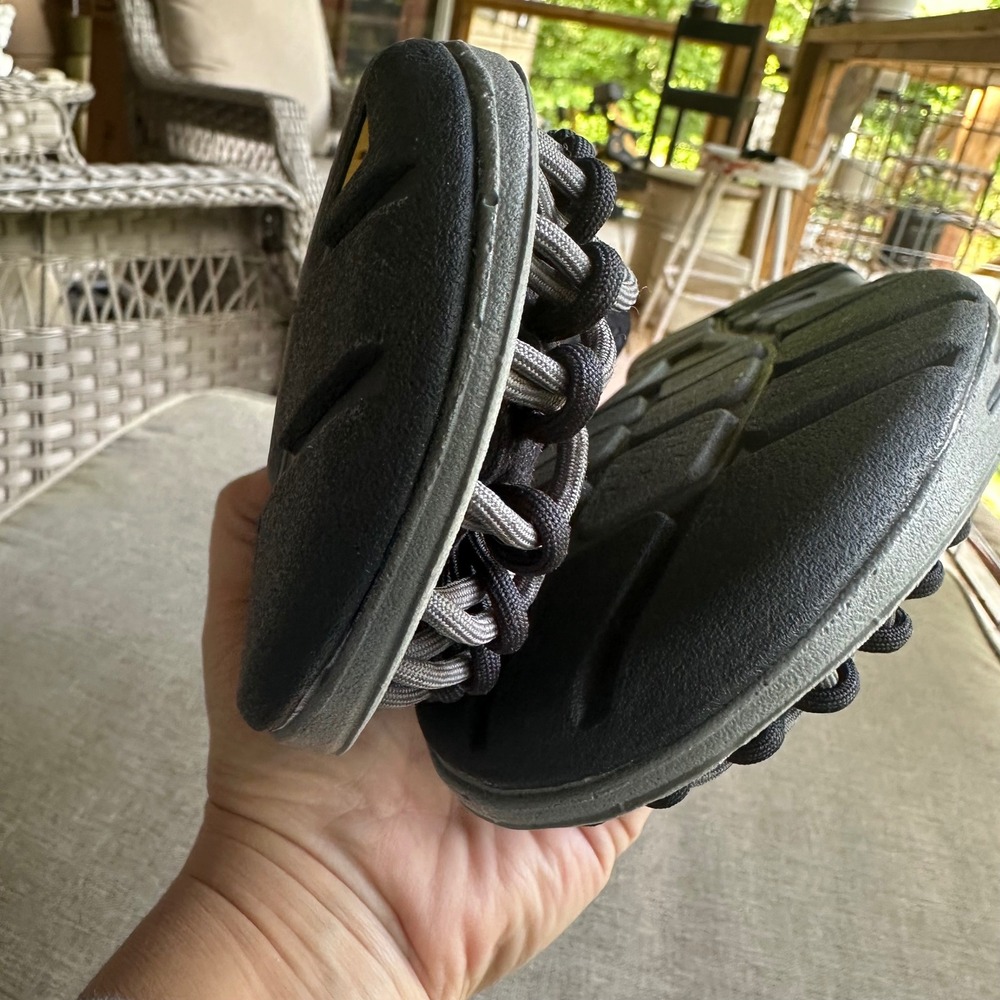 Keen Uneek Sandals Mens 12 Black Grey Cord Outdoor Water Shoes 1013086 - Picture 16 of 16